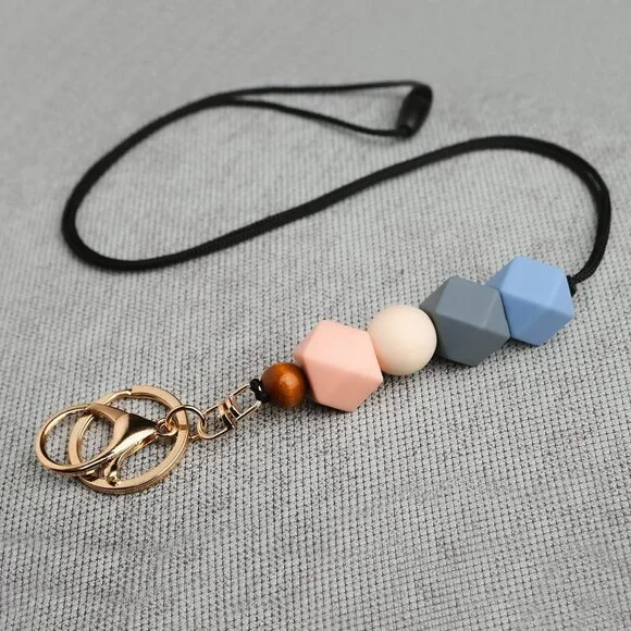 3PCS Teacher Breakaway Lanyards for Id Badges and Keys, Beaded Cute Badge Lanyar - Picture 4 of 7